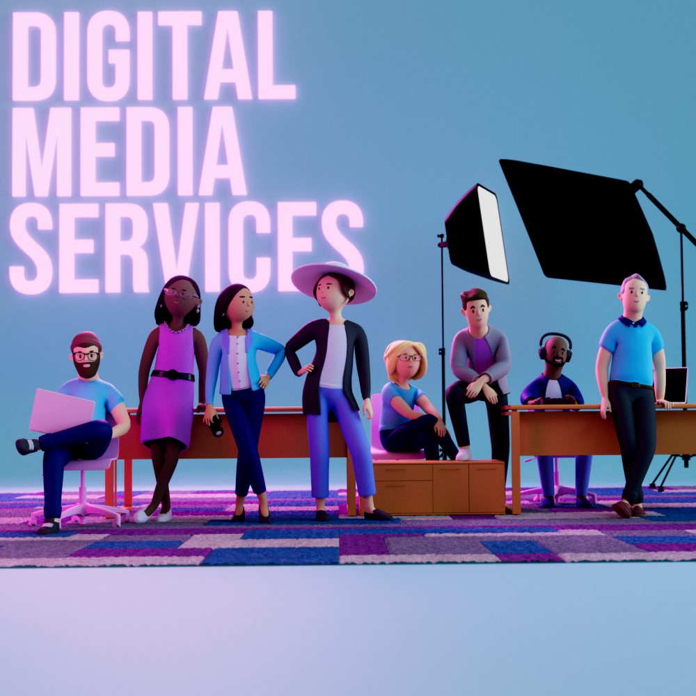 3D Render of the Digital Media Services team