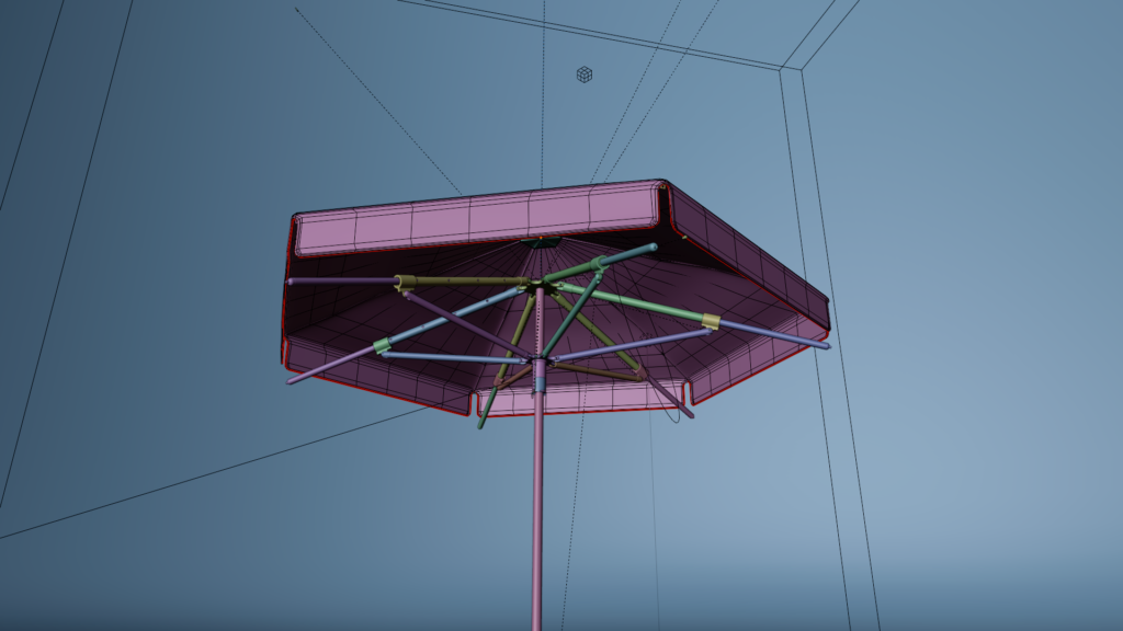 Viewport display of the animation, used before I rendered the textured version
